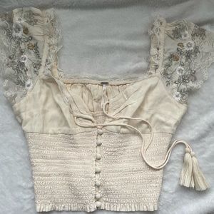 Ultra Rare Free People Milkmaid Top